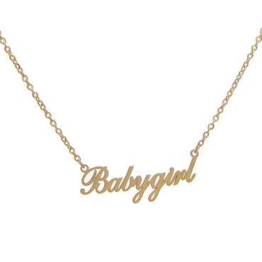 Babygirl Pendant Chain Necklace